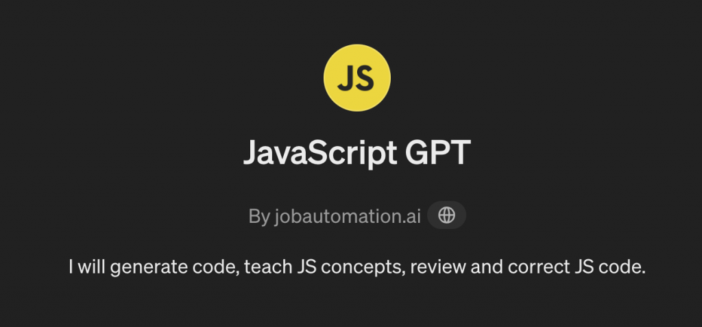 JavaScript GPT